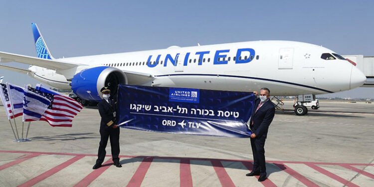 United Airlines retomará sus vuelos a Israel a partir de marzo.