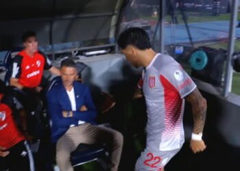 Enzo Pérez y Demichelis: El picante saludo previo al enfrentamiento entre River y Estudiantes.