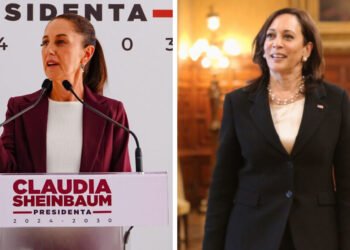 Claudia Sheinbaum recibe llamada de felicitación de Kamala Harris por su victoria electoral