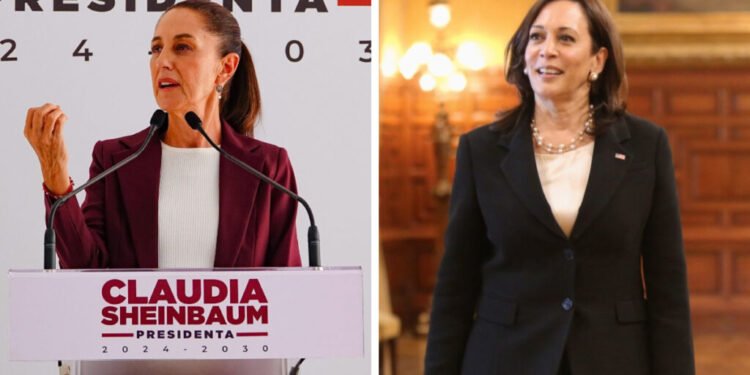 Claudia Sheinbaum recibe llamada de felicitación de Kamala Harris por su victoria electoral