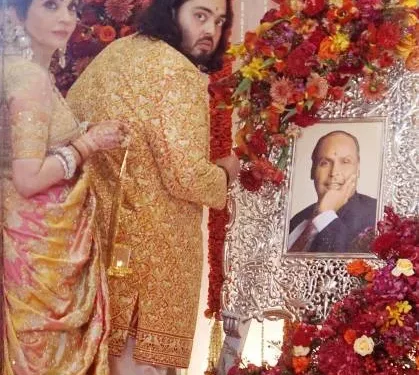 La boda del hijo del hombre más rico de Asia.